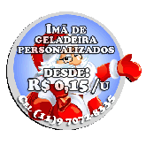 Imã de geladeira 3x3 unitario